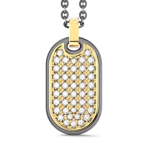 [ETC230G-55] Zancan Titanium, 18Kt Gold & Diamond Necklace