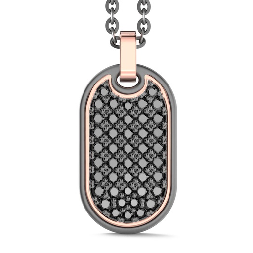 [ETC231R-55] Zancan Titanium, 18Kt Gold & Diamond Necklace