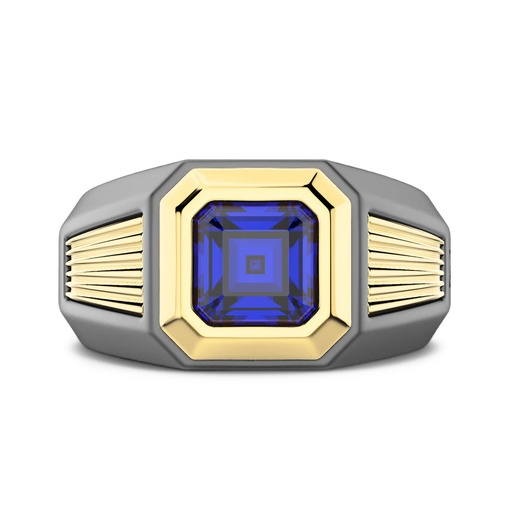 [ETA212G] Zancan Titanium, 18Kt Gold & Sapphire Ring