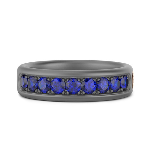 [ETA209R] Zancan Titanium, 18Kt Gold & Sapphire Ring