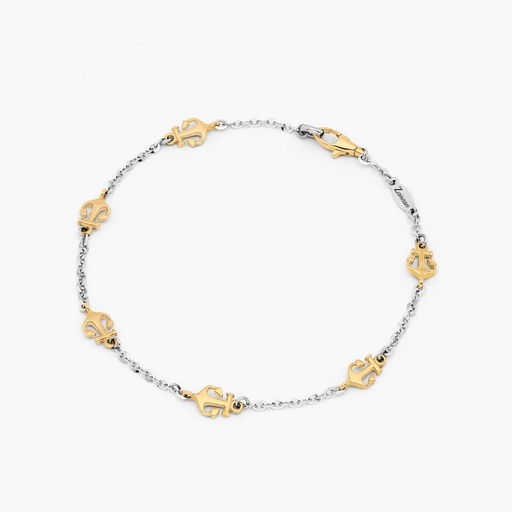 [EB697BG] Zancan White Gold Bracelet With Anchor
