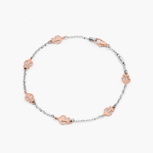 [EB697BR] Zancan White Gold Bracelet With Anchor