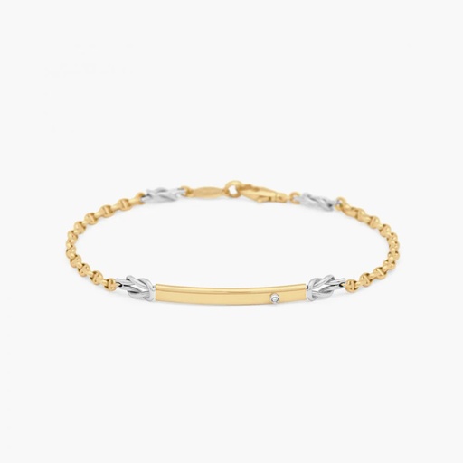 [EB689GB] Zancan White Gold Bracelet With Diamond