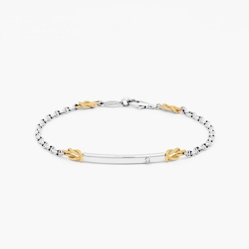 [EB689BG] Zancan White Gold Bracelet With Diamond