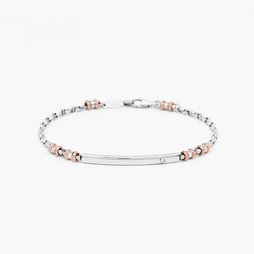 [EB704BR] Zancan White Gold Bracelet With Diamond