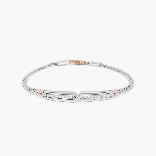[EB671BR] Zancan White Gold Bracelet With Diamonds