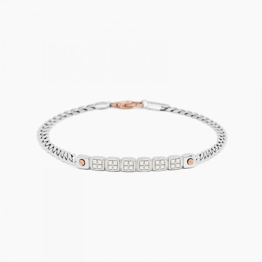 [EB667BR] Zancan White Gold Bracelet With Diamonds