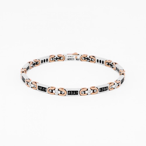 [EB930BR] Zancan White Gold Bracelet With Diamonds