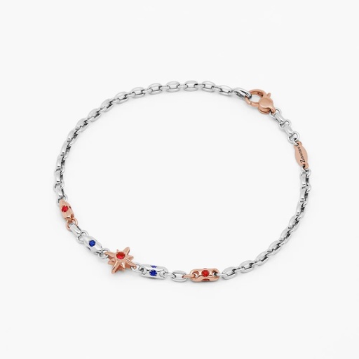 [EB896BR-ZR] Zancan White Gold Bracelet With Diamonds And Precious Stones