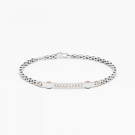 [EB815BR] Zancan white gold bracelet with diamonds.
