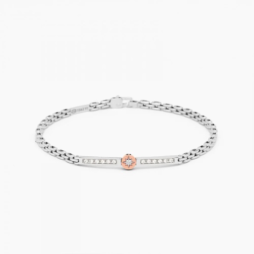 [EB811BR] Zancan white gold bracelet with diamonds.