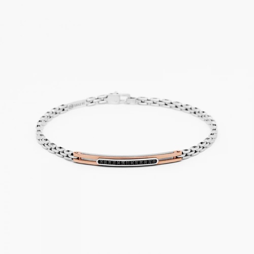 [EB812BR] Zancan white gold bracelet with diamonds.