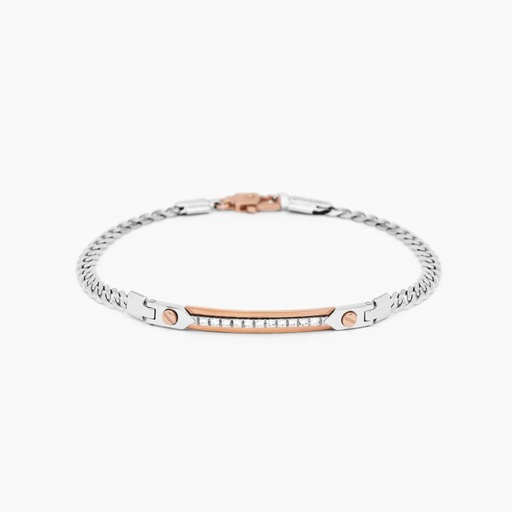 [EB681BR] Zancan white gold bracelet with diamonds.