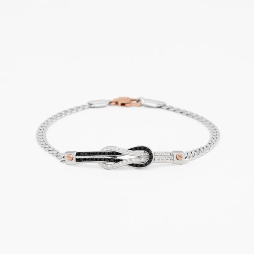 [EB688BR] Zancan white gold bracelet with diamonds.