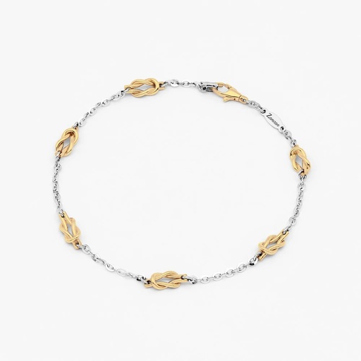[EB698BG] Zancan white gold bracelet with nautical knot