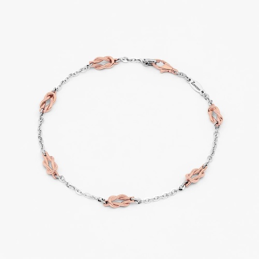 [EB698BR] Zancan white gold bracelet with nautical knot