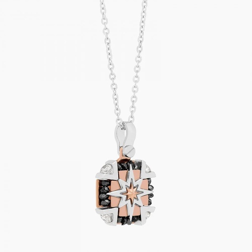 [EC891BR] Zancan White Gold Necklace With Iconic Wind Rose
