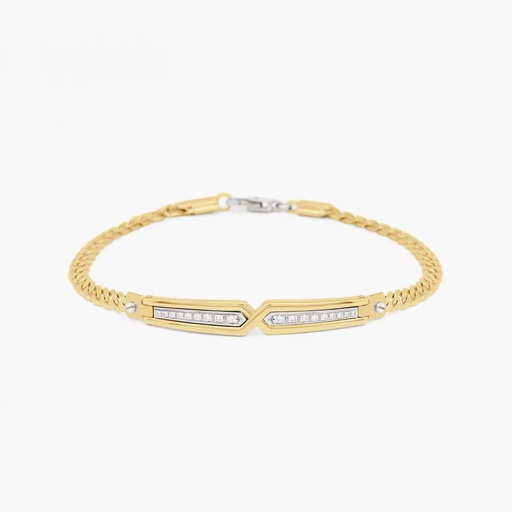 [EB671GB] Zancan yellow gold bracelet with diamonds.