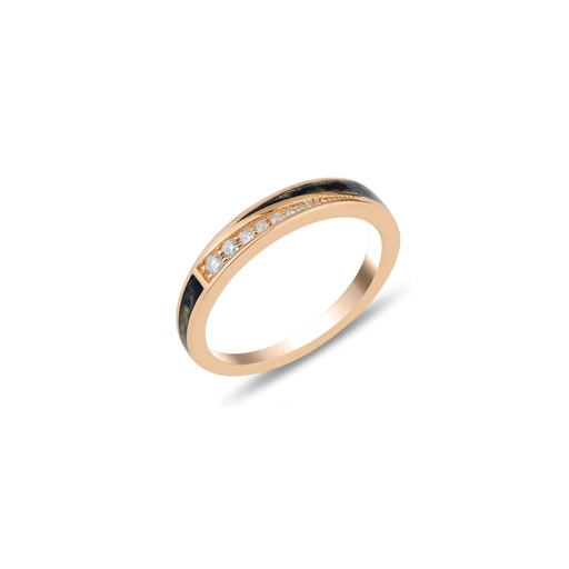Flow Slim Ring - Lapis Blue Enamel