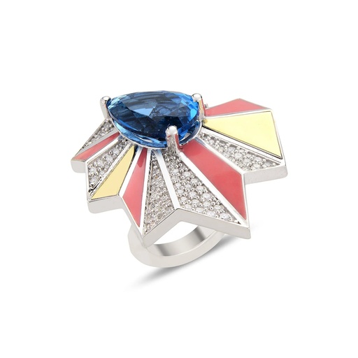 Limited Edition Alis Crush Ring with Blue Topaz