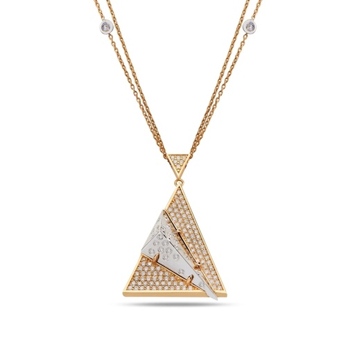 [RG.AZTEC-PENDANT-ALL-DIAMONDS] Rose Gold Aztec Pendant All Diamonds