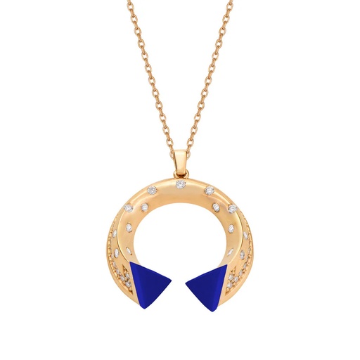 [RG.BA07L01RK] Rose Gold Balance Mini Pendant with Lapis