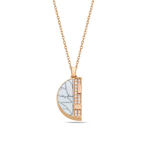 [RG.CA06G01RK] Rose Gold Cairo Mini Pendant with Agate