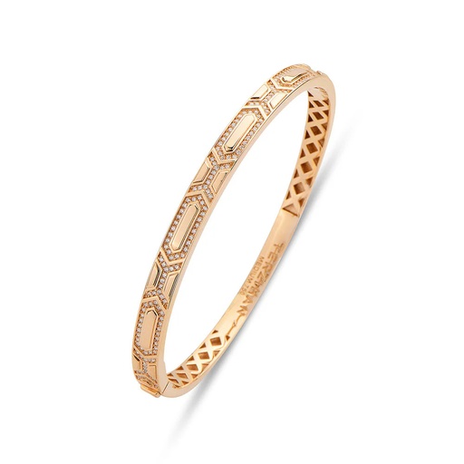 [RG.SL13X01RB-S] Rose Gold Colorless Shield Slim Bracelet Rose