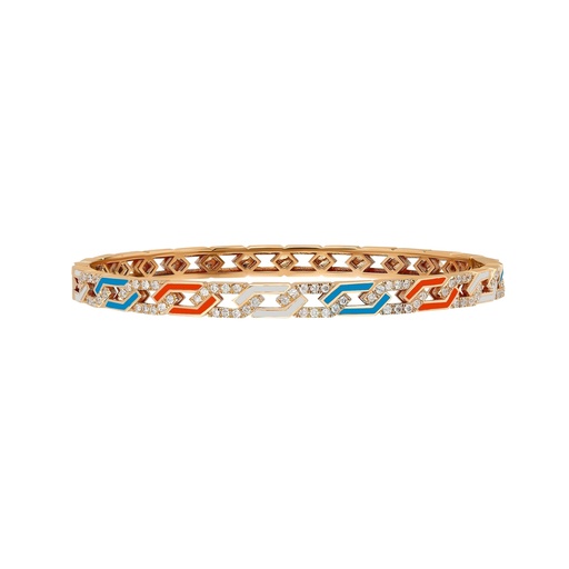 [RG.REBEL] Rose Gold Fizzy Rebel Bracelet With Diamonds - Breeze Edition