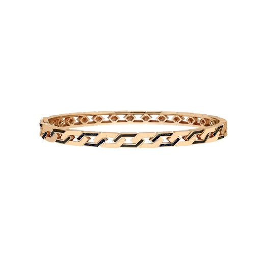 [RG.REBEL] Rose Gold Fizzy Rebel Naked Bracelet - Black & Blue Mother of Pearl Enamel
