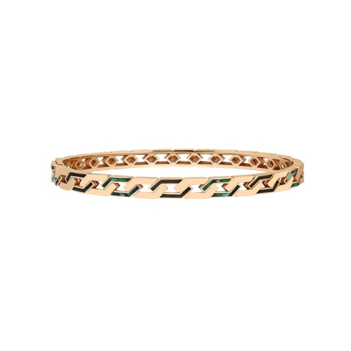 [RG.REBEL] Rose Gold Fizzy Rebel Naked Bracelet - Black & Green Enamel