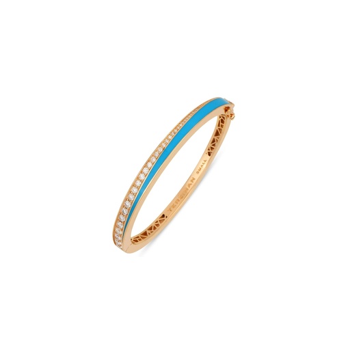 [RG.FLOW] Rose Gold Flow Bracelet - Baby Blue Enamel