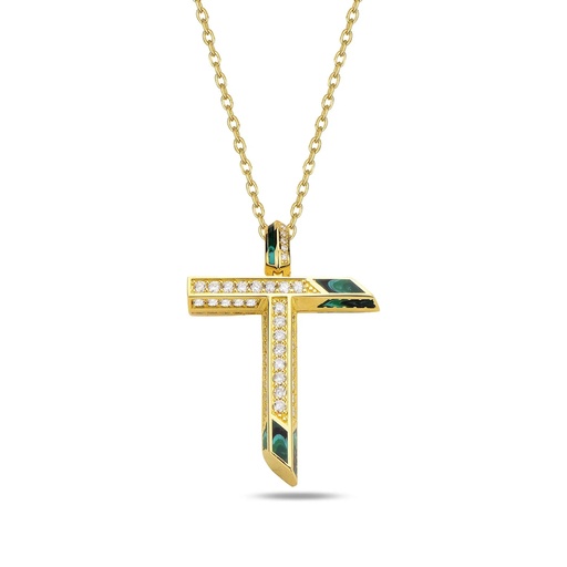 [RG.FLOWLP-T] Rose Gold Flow Letter Pendant - "T"