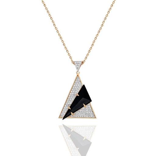[RG.AZTEC] Rose Gold Neutra Aztec Pendant - Black