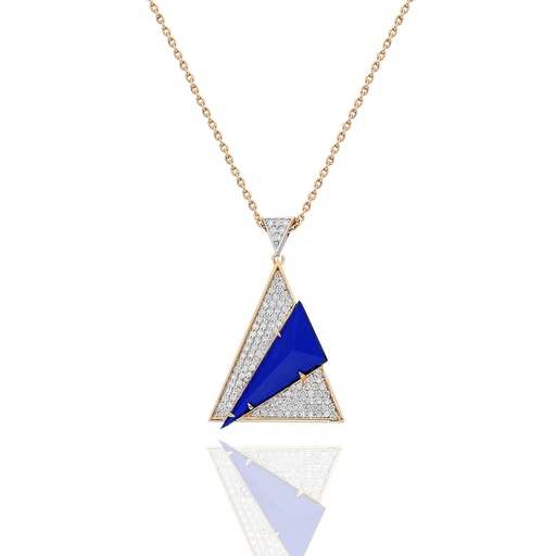 [RG.AZTEC] Rose Gold Neutra Aztec Pendant - Lapis Lazuli