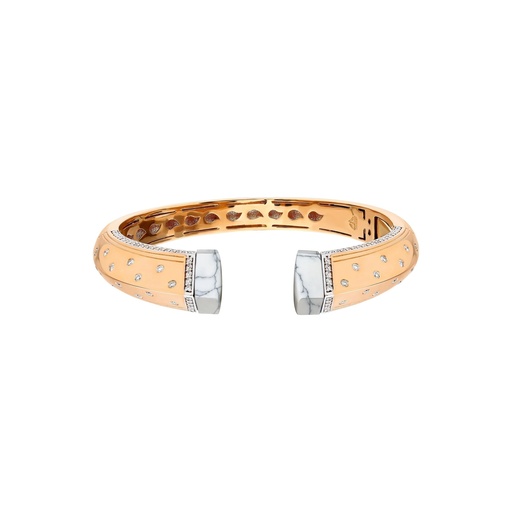 [RG.BALANCE] Rose Gold Neutra Balance Bracelet - White Agate