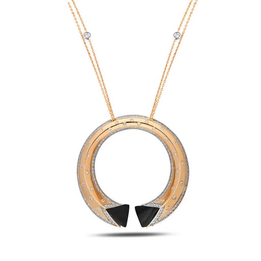 [RG.BALANCE] Rose Gold Neutra Balance Medallion - Black