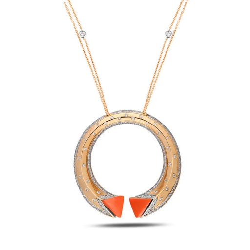 [RG.BALANCE] Rose Gold Neutra Balance Medallion - Coral