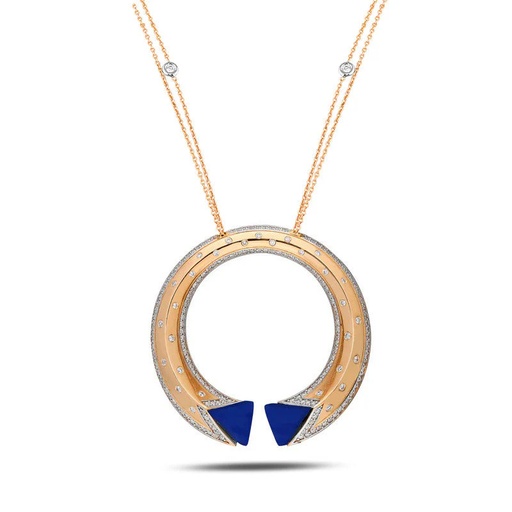 [RG.BALANCE] Rose Gold Neutra Balance Medallion - Lapis Lazuli