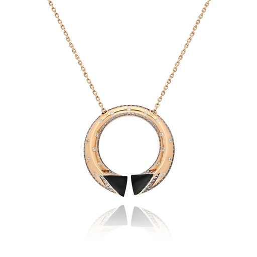 [RG.BALANCE] Rose Gold Neutra Balance Pendant - Black