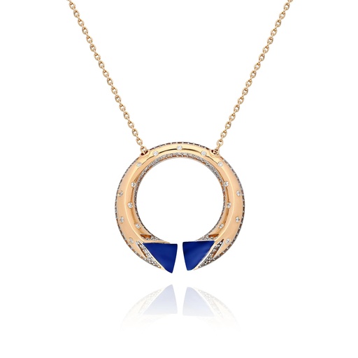 [RG.BALANCE] Rose Gold Neutra Balance Pendant - Lapis Lazuli