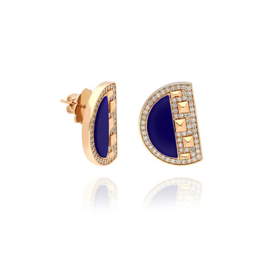 [RG.CAIRO] Rose Gold Neutra Cairo Earrings - Lapis