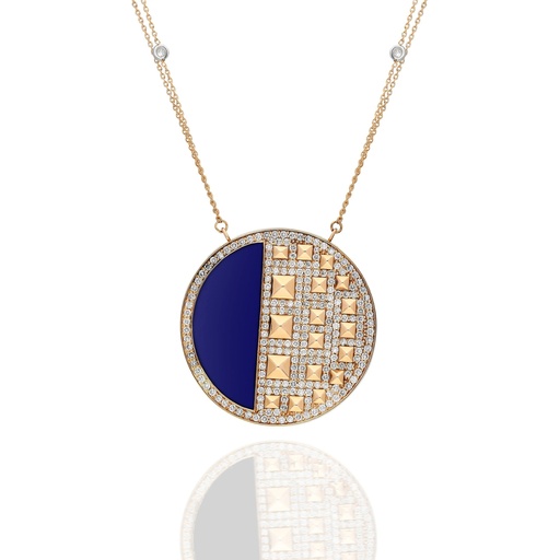 [RG.CAIRO] Rose Gold Neutra Cairo Medallion - Lapis Lazuli