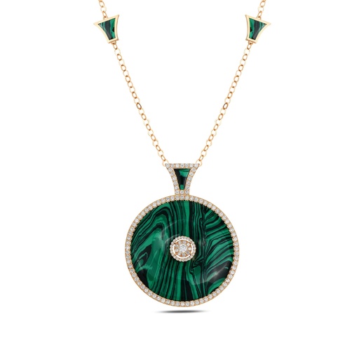 [RG.DOME] Rose Gold Neutra Dome Medallion - Malachite
