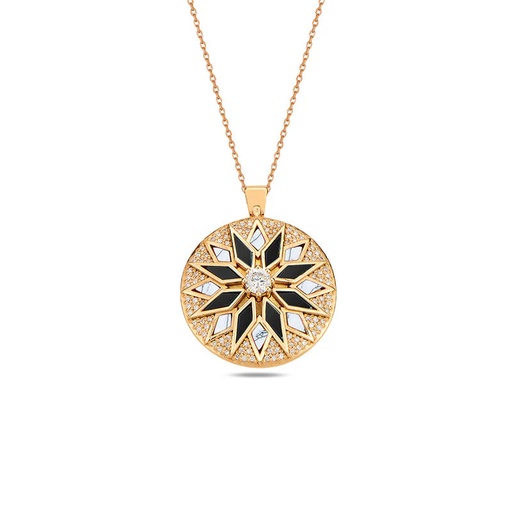 [RG.ND06GNRK] Rose Gold Nord Duo Pendant  Black & White