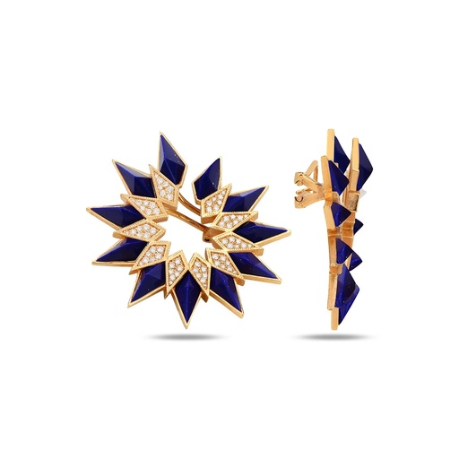 [RG.NORD] Rose Gold Nord Earrings - Lapis