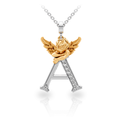 [0058.3#4757] Pendant My Angel A with Diamonds