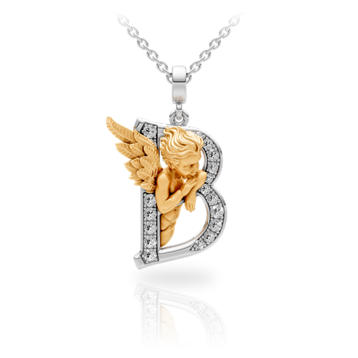 [0059.3#4758] Pendant My Angel B with Diamonds
