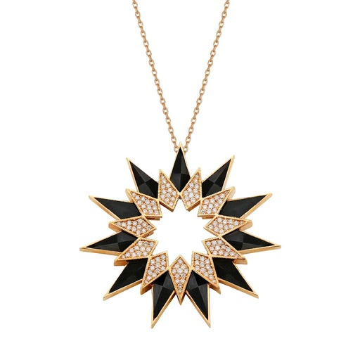 [RG.NORD] Rose Gold Nord Pendant - Black Onyx