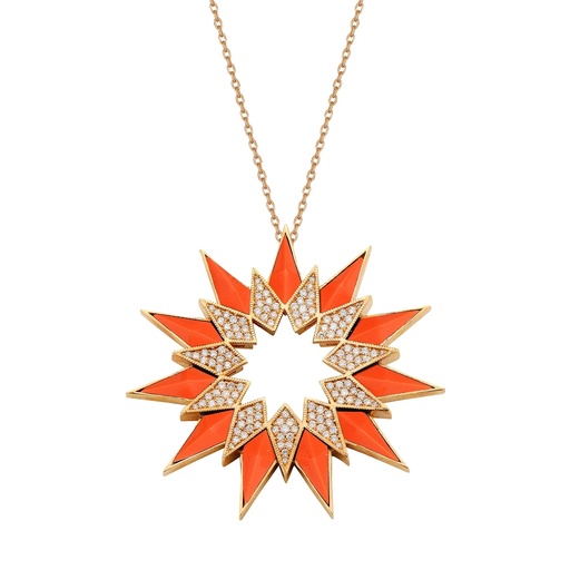 [RG.NORD] Rose Gold Nord Pendant - Coral